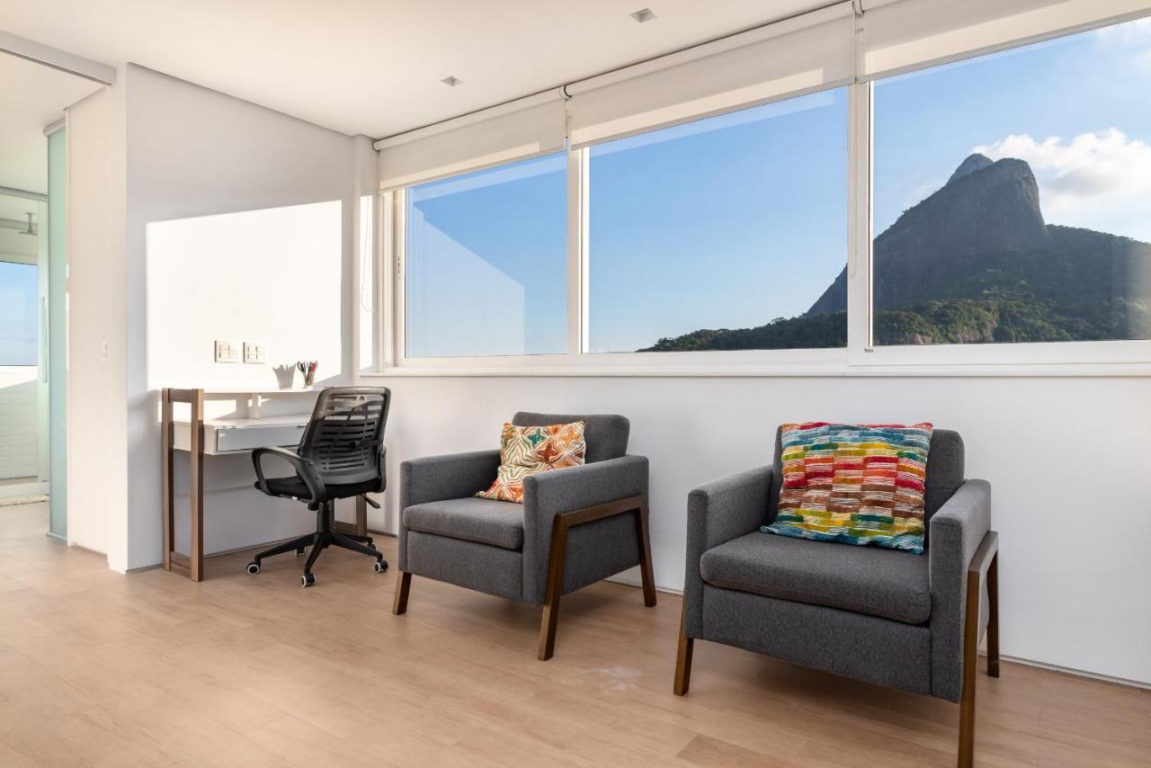Belo No Leblon - Vista Para Morro 2 Irmaos - Guc6 Zn1 ริโอเดจาเนโร ภายนอก รูปภาพ